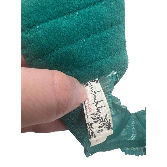 Free People Sz 32DD Women's Green Sheer Lace Underwire Bra - Picture 3 of 4